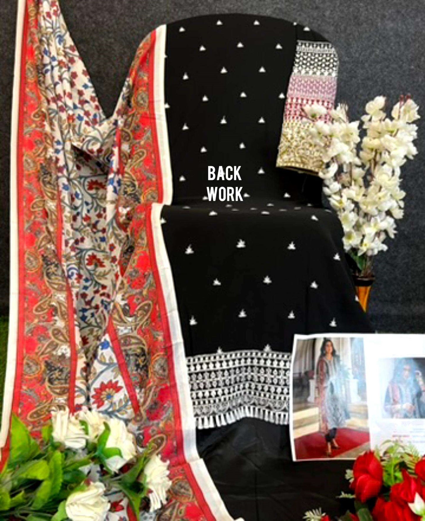 Al Khusbu Pakistani Designer Hit Black Wedding & Party Dress