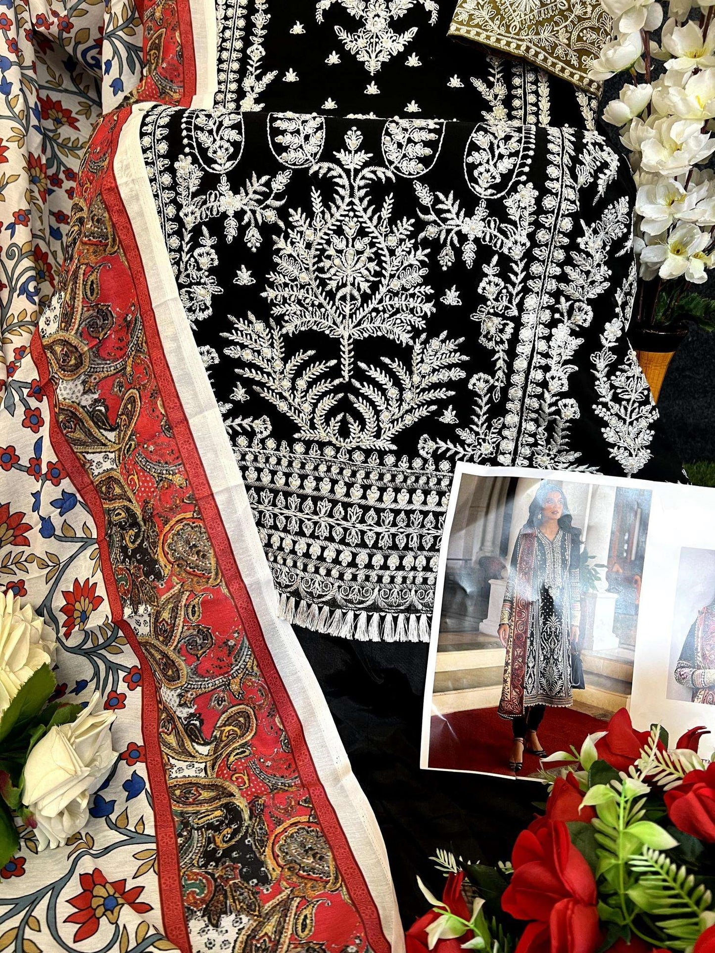 Al Khusbu Pakistani Designer Hit Black Wedding & Party Dress