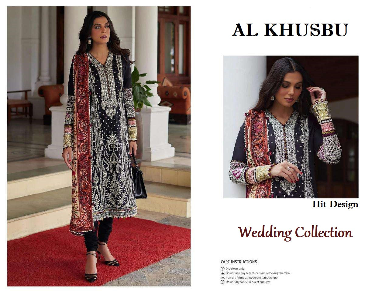 Al Khusbu Pakistani Designer Hit Black Wedding & Party Dress