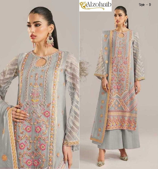 Al Zohaib Pakistani Designer Hit Embroidered Wedding Party Wear Dress