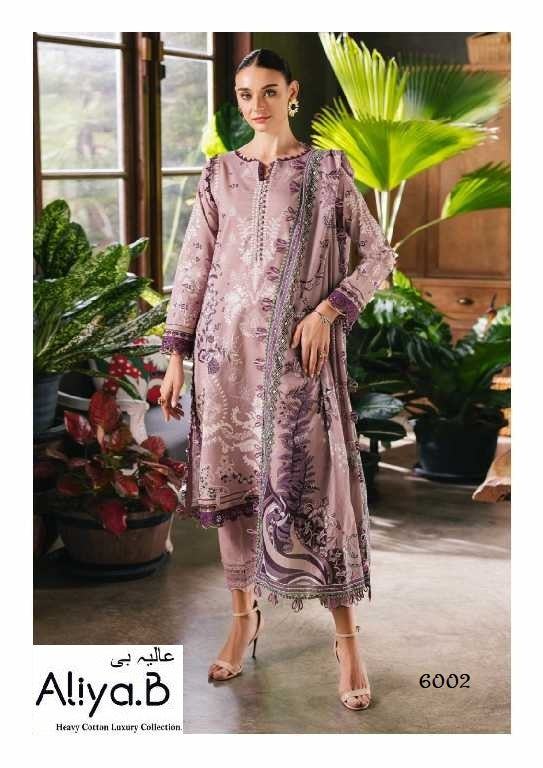 Aliya B Pakistani Designer Pure Cotton Printed Shalwar Suit