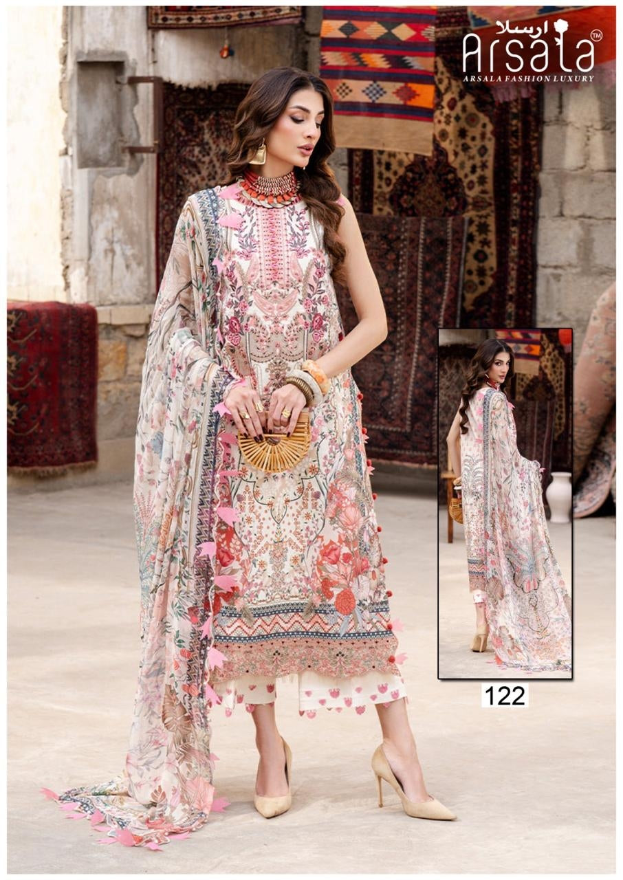 Arsala Pakistani Designer Hit Pure Cotton Printed Shalwar Suit