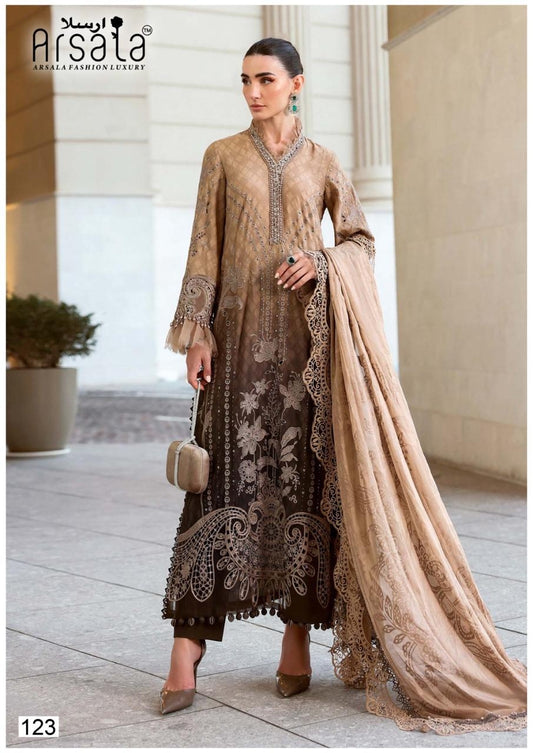Arsala Pakistani Designer Hit Pure Cotton Printed Shalwar Suit