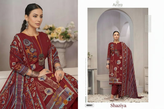 Shaziya Pakistani Designer Pure Premium Embroidered Lawn Cotton Suit