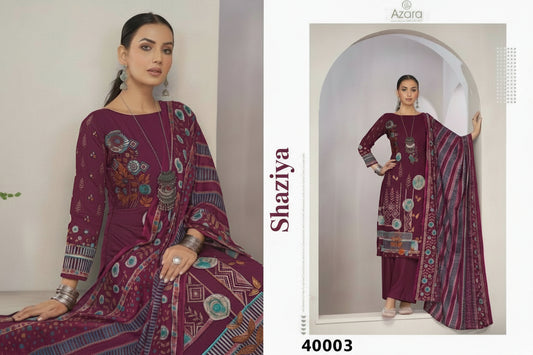 Shaziya Pakistani Designer Pure Premium Embroidered Lawn Cotton Suit