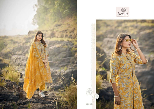 Azara Pakistani Designer Classic Pure Cotton Embroidered Suit