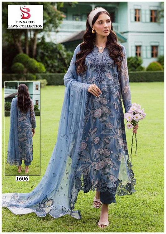 Bin Saeed Pakistani Designer Hit Printed Lawn Cotton Suit - AliShaif