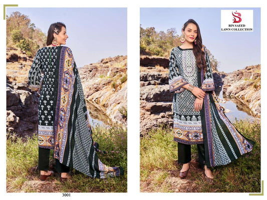 Bin Saeed Pakistani Designer Luxury Hit Embroidered Lawn Suit