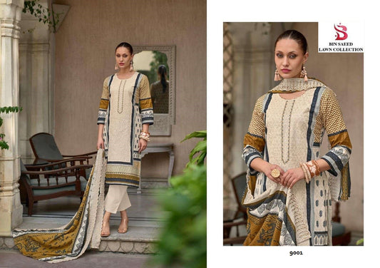 Bin Saeed Pakistani Designer Super Hit Embroidered Lawn Suit