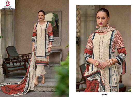 Bin Saeed Pakistani Designer Super Hit Embroidered Lawn Suit