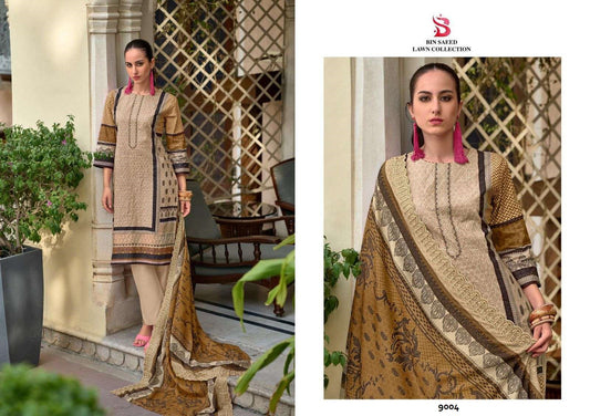 Bin Saeed Pakistani Designer Super Hit Embroidered Lawn Suit