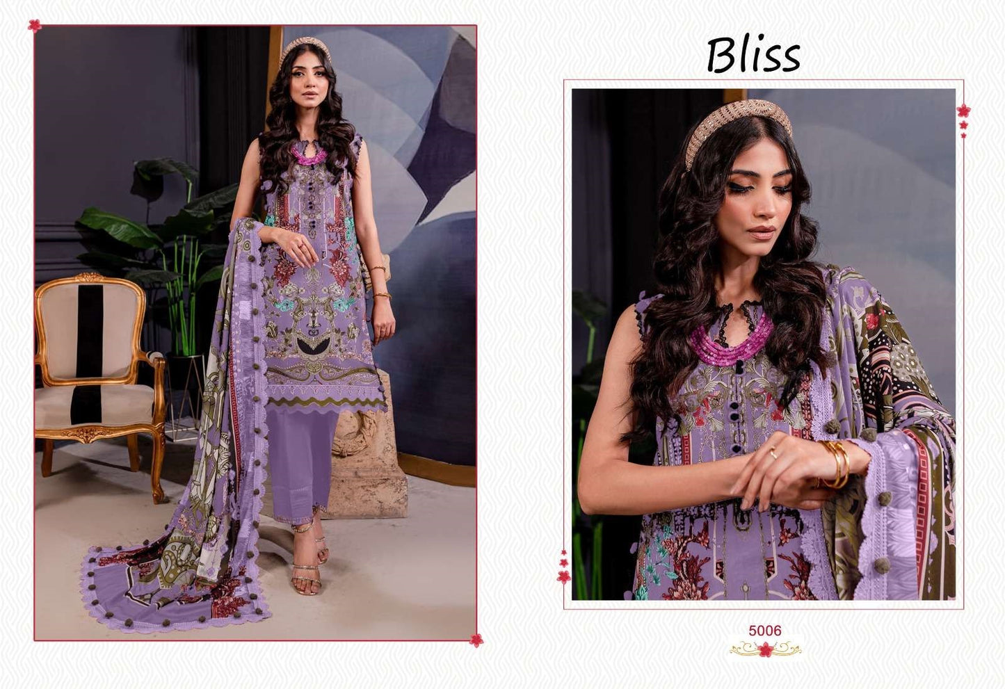 Bliss Pakistani Designer Hit Embroidered Lawn Suit