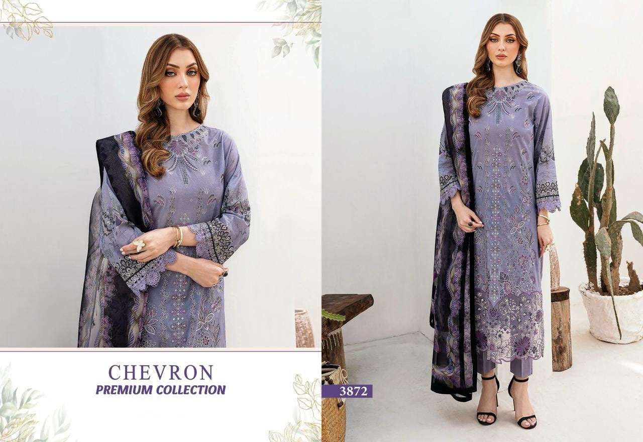 Chevron Pakistani Designer Pure Lawn Embroidered Lawn Suit