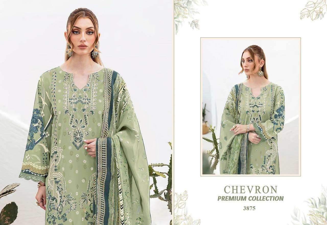 Chevron Pakistani Designer Pure Lawn Embroidered Lawn Suit