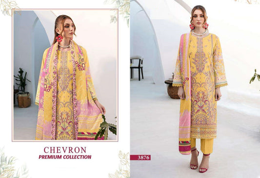 Chevron Pakistani Designer Pure Lawn Embroidered Lawn Suit