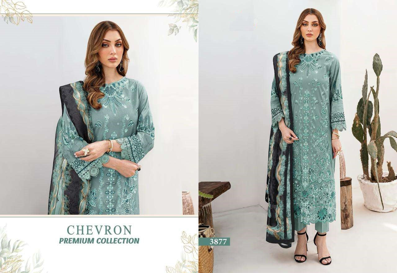 Chevron Pakistani Designer Pure Lawn Embroidered Lawn Suit