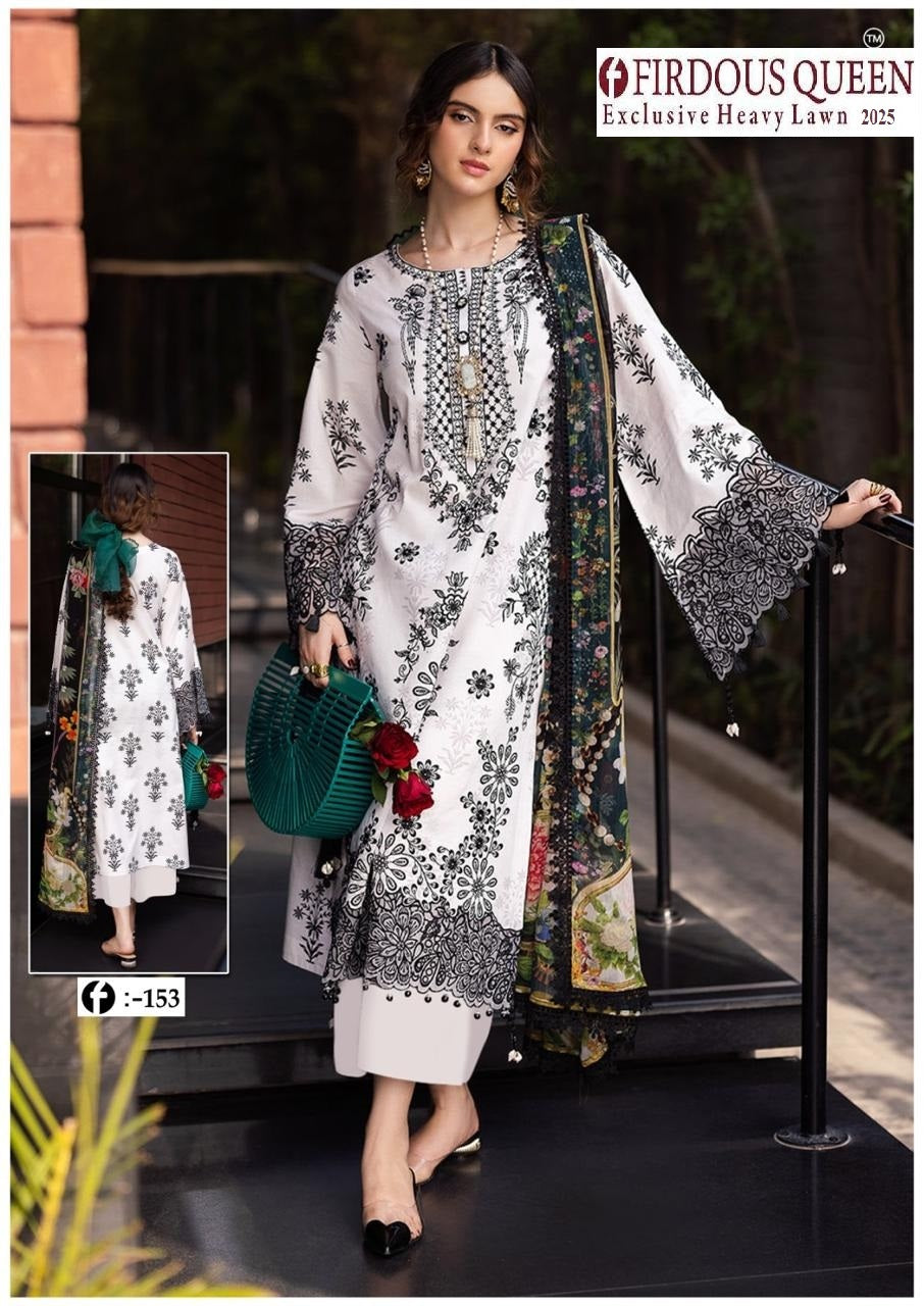 Firdous Pakistani Designer Printed Heavy Lawn Shalwar Suit