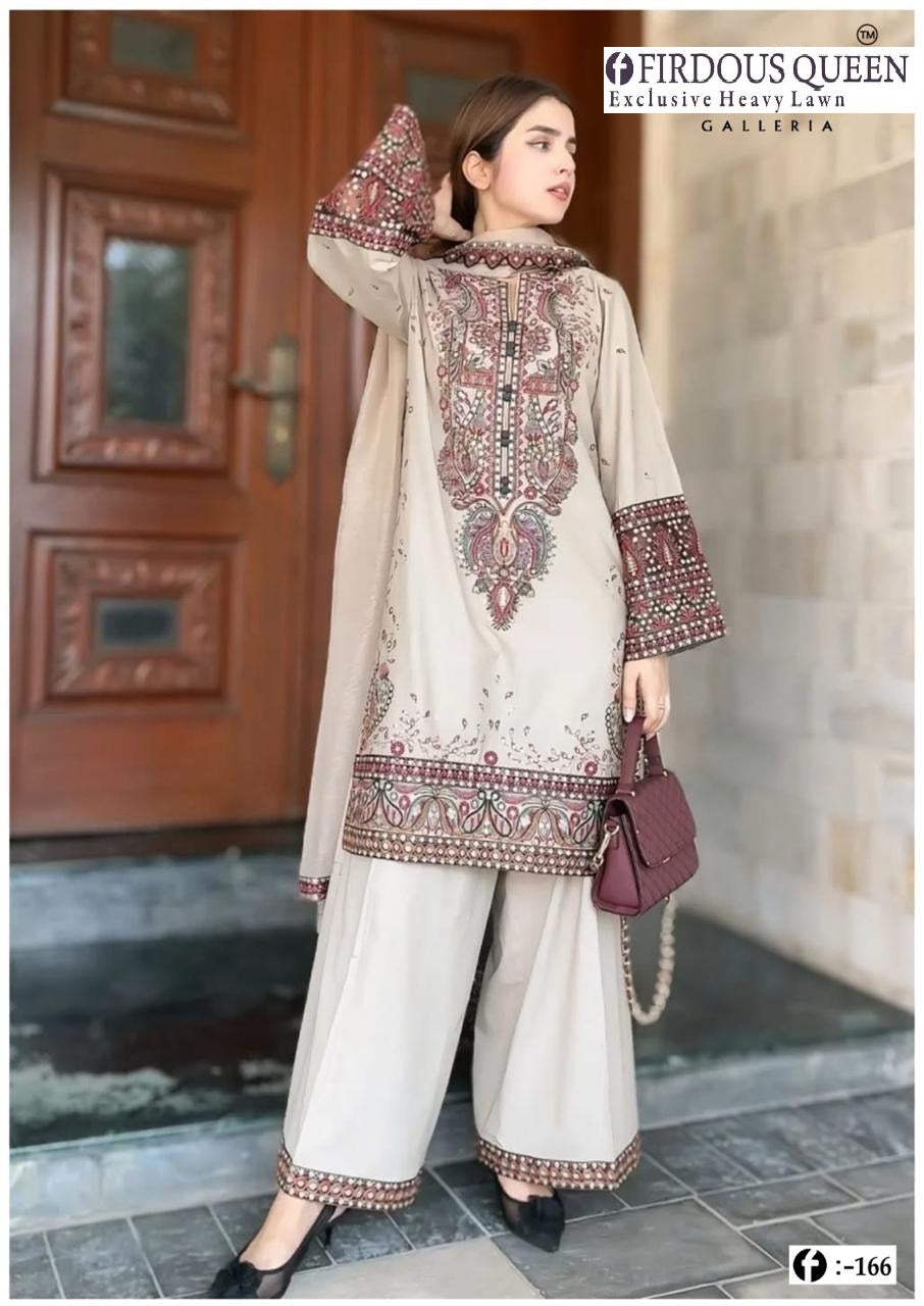 Firdous Pakistani Designer Printed Heavy Lawn Shalwar Suit