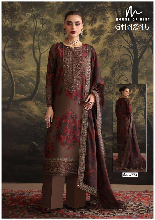 Ghazal Pakistani Designer Pure Cotton Printed Shalwar Suit
