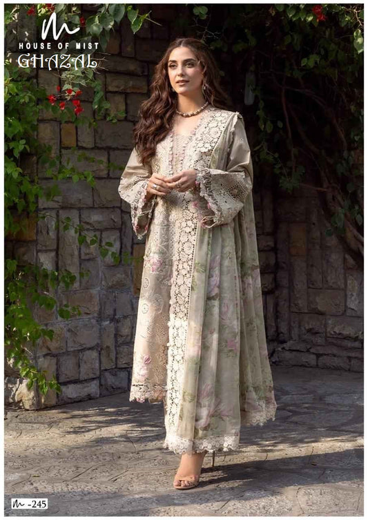 Ghazal Pakistani Designer Pure Cotton Printed Shalwar Suit