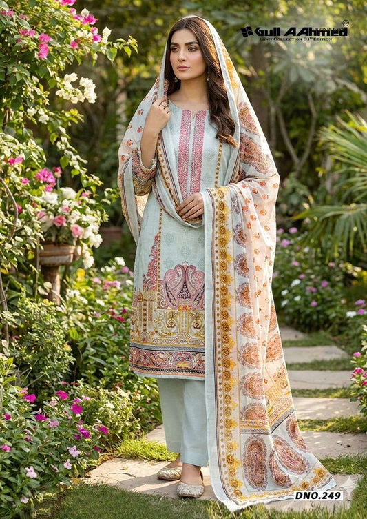 Gul Ahmed Pakistani Designer Pure Lawn Printed Suit