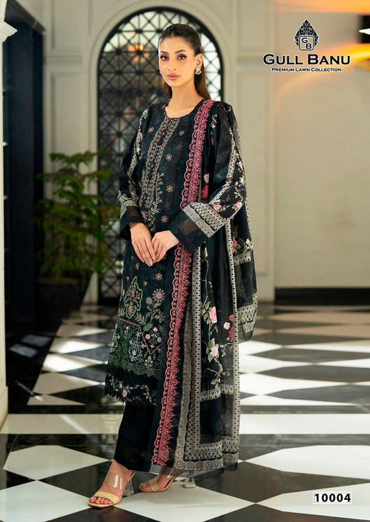 Gull Banu Pakistani Designer Pure Lawn Cotton Printed Suit