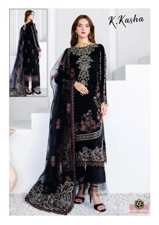 K.Kasha Pakistani Designer Pure Lawn Cotton Printed Suit