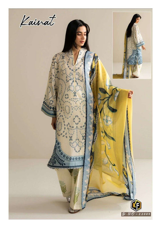 Kainat Pakistani Designer Pure Lawn Cotton Printed Suit