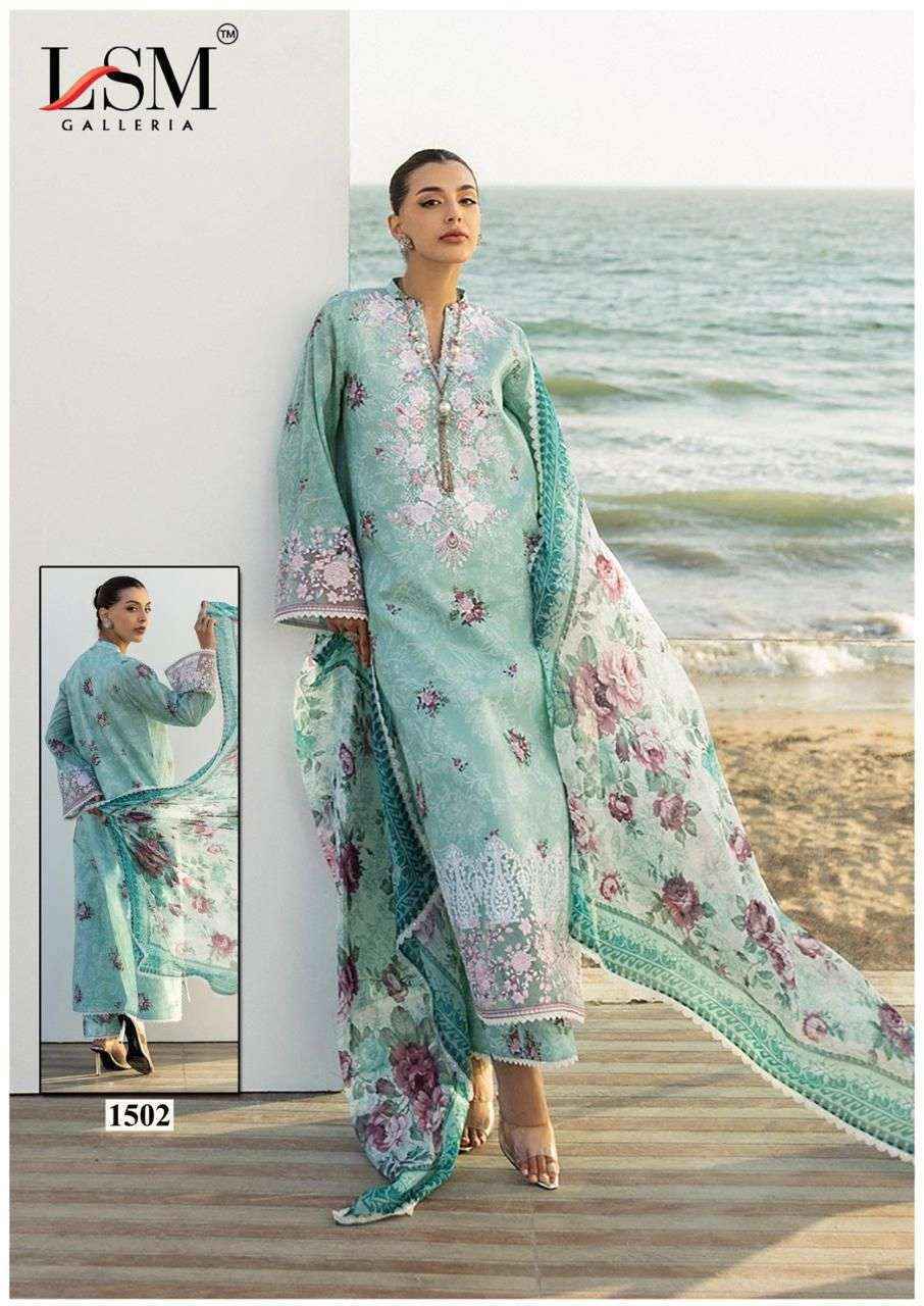 Lsm Galleria Pakistani Designer Lawn Cotton Printed Suit