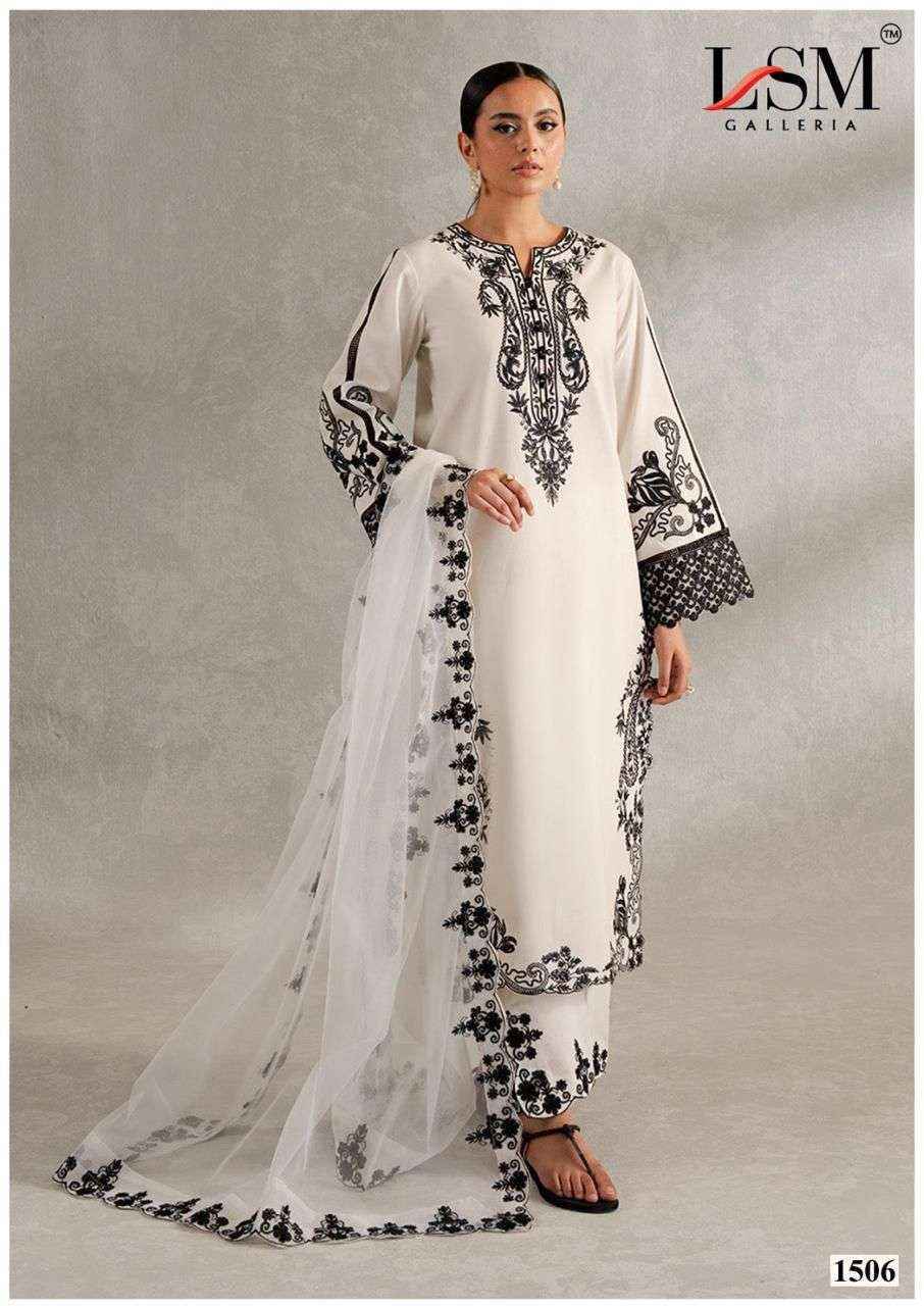 Lsm Galleria Pakistani Designer Lawn Cotton Printed Suit