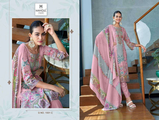 Mahgul Pakistani Designer Pure Lawn Cotton Embroidered Suit