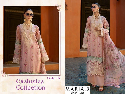 Maria B Mprint Pakistani Designer Stylish Hit Embroidered Lawn Suit