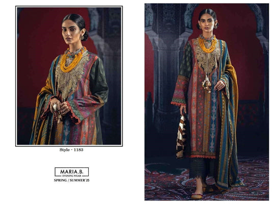 Maria B Pakistani Designer Stylish Hit Embroidered Lawn Suit