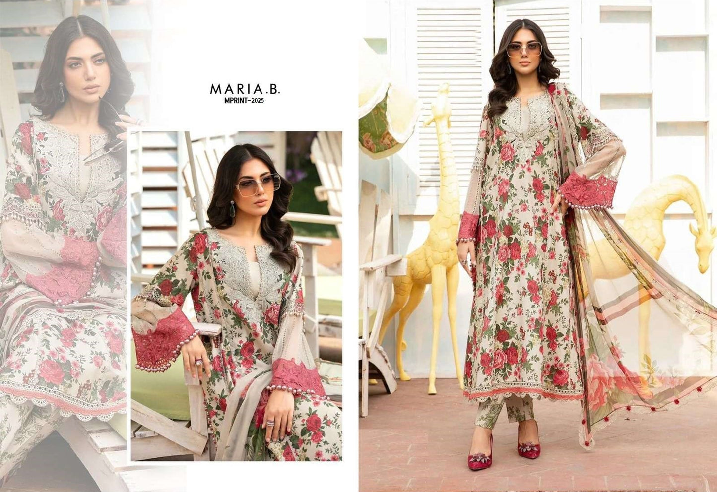 Maria B Mprint Pakistani Designer Super Hit Embroidered Lawn Suit