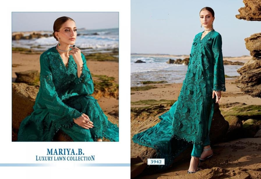 Mariya B Pakistani Designer Luxury Embroidered Lawn Suit