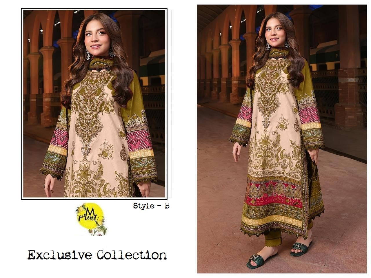 Mprint Pakistani Designer Stylish Hit Embroidered Lawn Suit