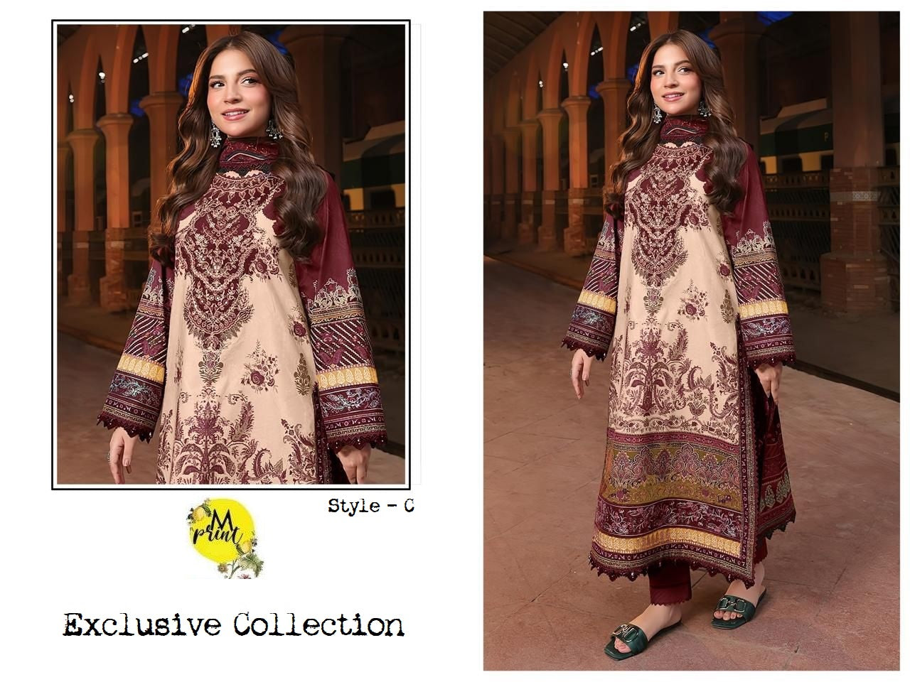 Mprint Pakistani Designer Stylish Hit Embroidered Lawn Suit