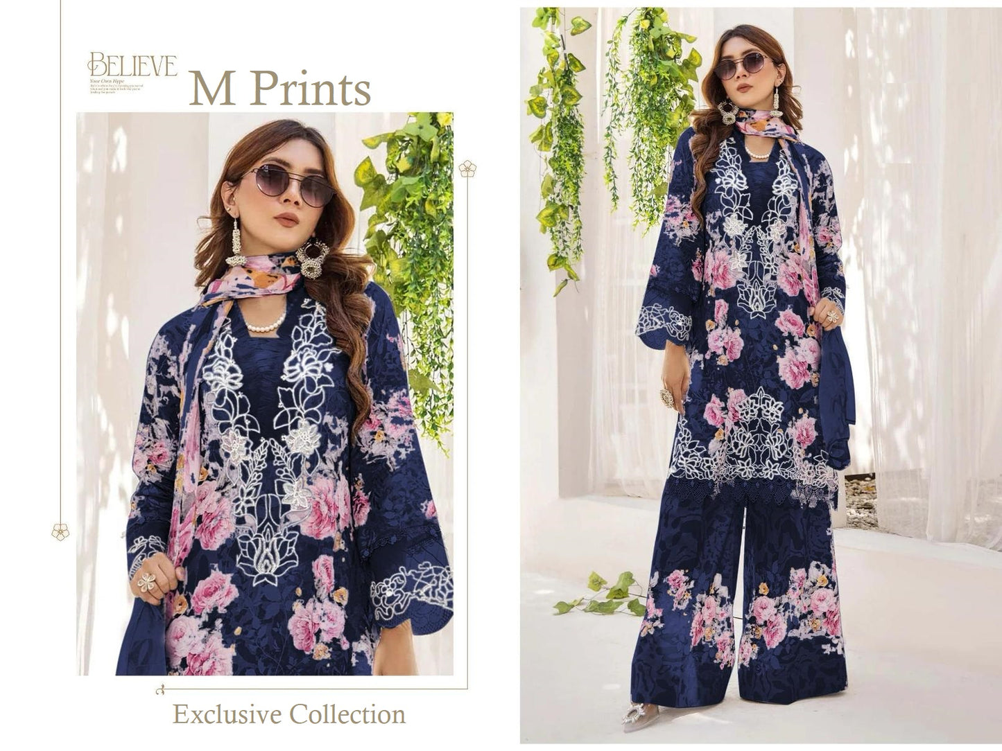 Mprints Pakistani Designer Stylish Hit Embroidered Lawn Suit