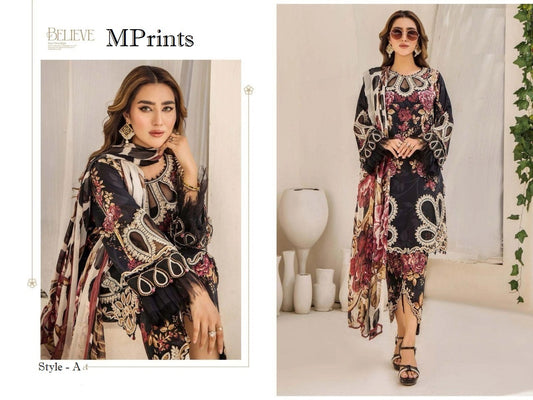 Mprints Pakistani Designer Stylish Hit Embroidered Lawn Suit