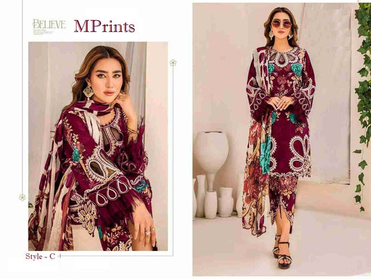 Mprints Pakistani Designer Stylish Hit Embroidered Lawn Suit