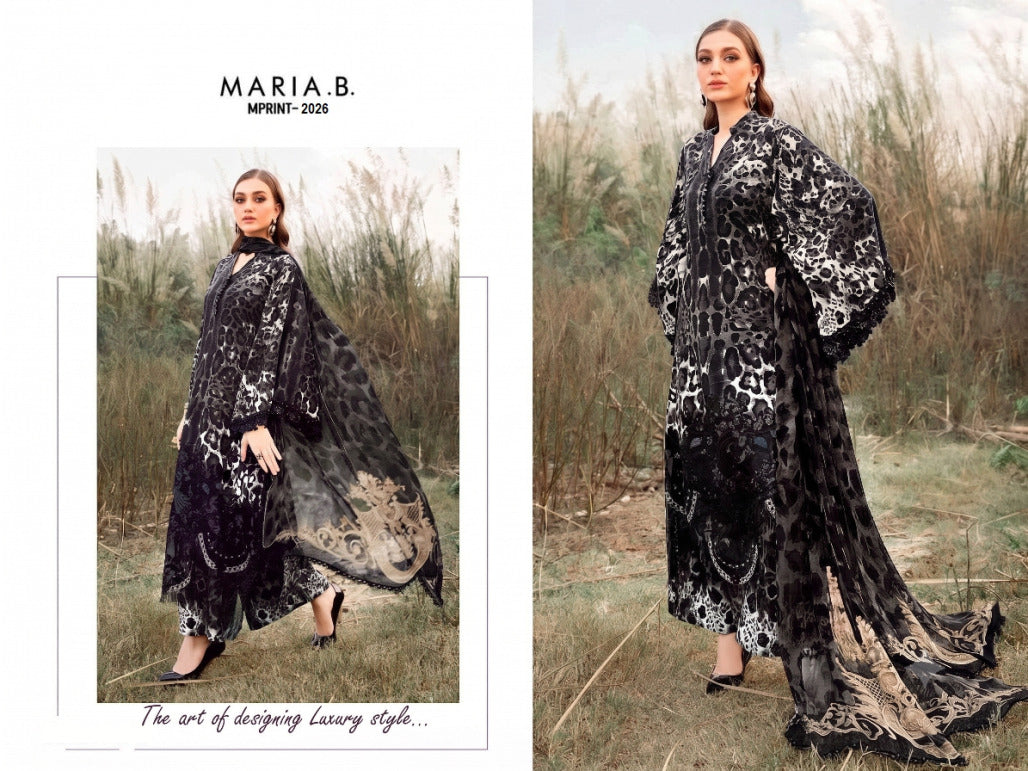 Maria B Mprint Pakistani Designer Stylish Hit Embroidered Lawn Suit