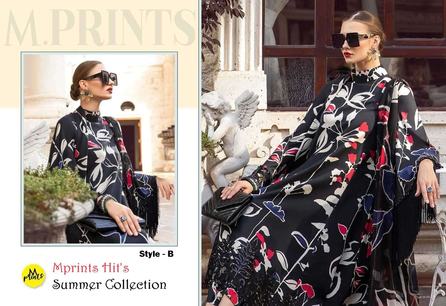 Mprints Floral Pakistani Designer Hit Embroidered Lawn Suit