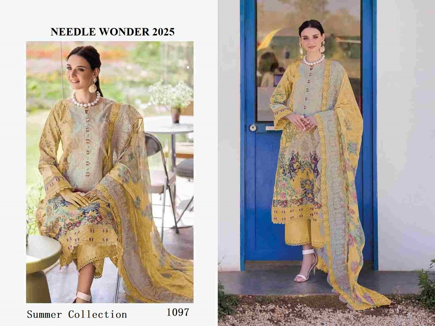 Needle Wonder Pakistani Designer Cotton Embroidered Lawn Suit