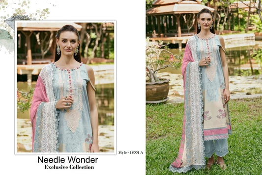 Needle Wonder Pakistani Designer Exclusive Embroidered Lawn Suit