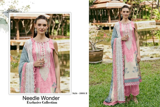 Needle Wonder Pakistani Designer Exclusive Embroidered Lawn Suit