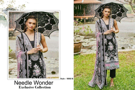 Needle Wonder Pakistani Designer Exclusive Embroidered Lawn Suit