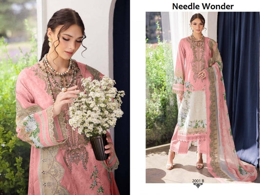 Needle Wonder Pakistani Designer Exclusive Embroidered Lawn Suit