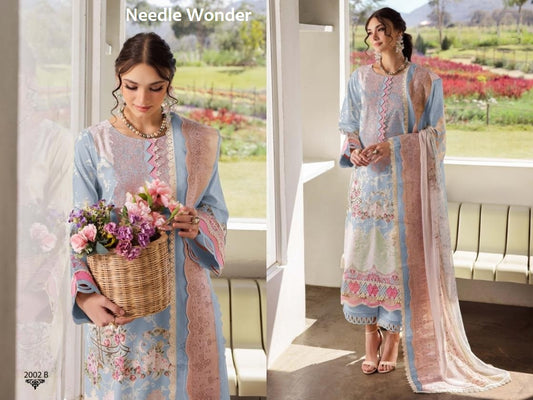 Needle Wonder Pakistani Designer Exclusive Embroidered Lawn Suit
