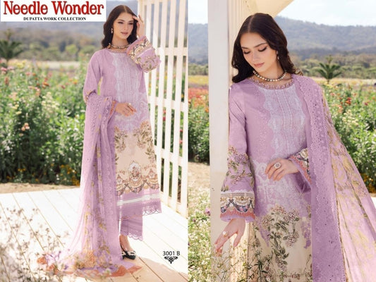 Needle Wonder Pakistani Designer Exclusive Embroidered Lawn Suit