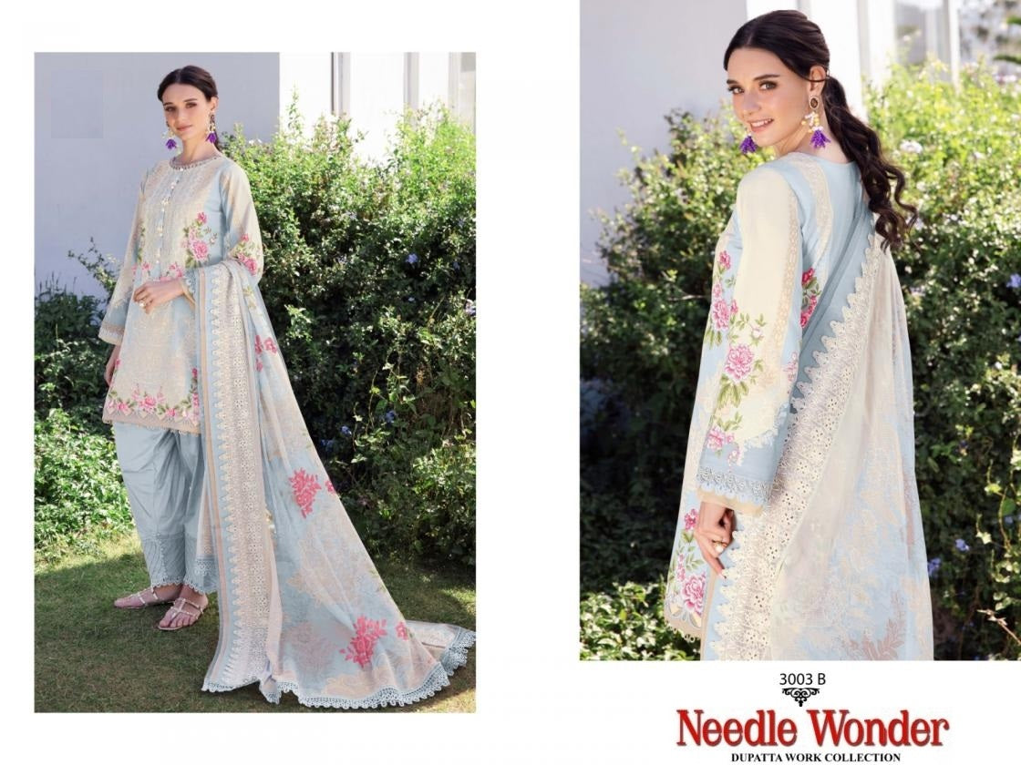 Needle Wonder Pakistani Designer Exclusive Embroidered Lawn Suit